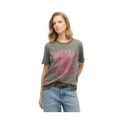 T-shirt Korte Mouw Superdry T-shirt décontracté fantaisie femme Varsit...