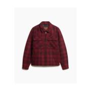 Overhemd Lange Mouw Superdry Surchemise à carreaux en laine zippé Surp...