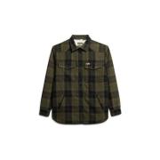 Overhemd Superdry Surchemise à carreaux en peau lainée femme