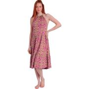 Jurk Admas Zomerse halflange halterjurk Pink And Green