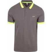 T-shirt Sun68 Poloshirt Big Stripe Fluo Antraciet