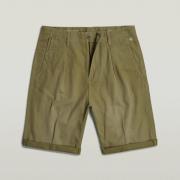 Korte Broek G-Star Raw D24544 C962 PLEATED CHINO-B212 SMKE OLIVE