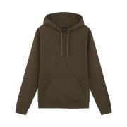 Sweater Lyle &amp; Scott ML416TON TONAL PULLOVER HOODIE-W485 OLIVE