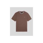 T-shirt Lyle &amp; Scott TS2227TON TIPPED SUPERFINE-X546 PLUM TRUFFLE