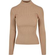 Trui Urban Classics Pull à Col montant en tricot côtelé femme GT
