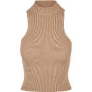 Blouse Urban Classics Body court à Col montant en tricot côtelé femme