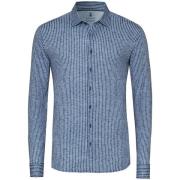 Overhemd Lange Mouw Desoto Shirt Kent Linen Optics Stripes Navy