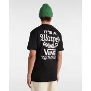 T-shirt Vans VN000M5E WARPED WORLD-BLK1 BLACK
