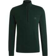 Sweater BOSS Kanobix Half Zip Trui Donkergroen
