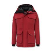 Parka Jas Beluomo Halflange Winterjas Capuchon