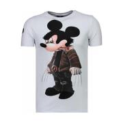 T-shirt Korte Mouw Local Fanatic Bad Mouse Rhinestone