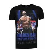 T-shirt Korte Mouw Local Fanatic Golden Boy Mayweather Rhinestone