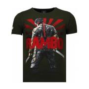 T-shirt Korte Mouw Local Fanatic Rambo Shine Rhinestone