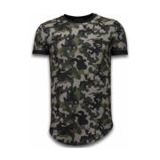 T-shirt Korte Mouw Justing Camouflaged Fashionable Long Fi