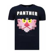 T-shirt Korte Mouw Local Fanatic Panther For A Cougar Rhinestone