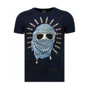 T-shirt Korte Mouw Local Fanatic Freedom Fighter Rhinestone