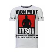 T-shirt Korte Mouw Local Fanatic Iron Mike Tyson Rhinestone