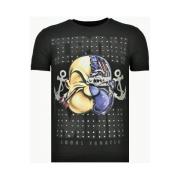 T-shirt Korte Mouw Local Fanatic Iron Man Popeye Rhinestone