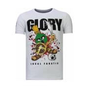 T-shirt Korte Mouw Local Fanatic Glory Martial Rhinestone