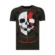 T-shirt Korte Mouw Local Fanatic God Of War Rhinestone