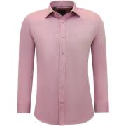 Overhemd Lange Mouw Gentile Bellini Zakelijke Effen Oxford Fuchsia