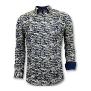 Overhemd Lange Mouw Tony Backer Luxe Digitale Print