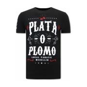 T-shirt Korte Mouw Local Fanatic Plata O Plomo Narcos