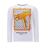 Sweater Tony Backer Print Uzi Does It
