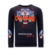 Sweater Tony Backer Print Tiger Couture