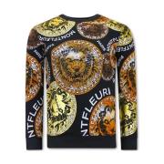 Sweater Tony Backer Print Leeuw Head