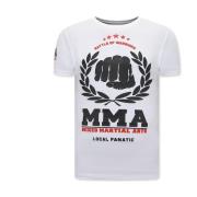 T-shirt Korte Mouw Local Fanatic Print MMA Fighter