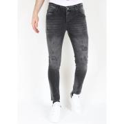 Skinny Jeans Mario Morato Ripped Biker Jeans Verfspatten