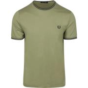 T-shirt Fred Perry M1588 Twin Tipped T-shirt Groen