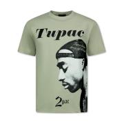 T-shirt Korte Mouw True Rise Tupac Print