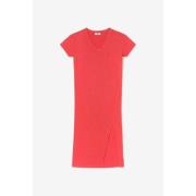 Jurk Le Temps des Cerises Lange jurk recht ROJO