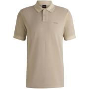 Polo Shirt Korte Mouw BOSS Prime Cotton Pique Polo Shirt Light Beige