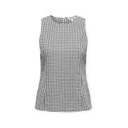 Top Only Top Maye Check - Black/White