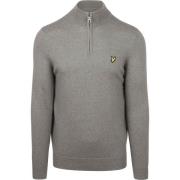 Sweater Lyle And Scott Lyle Scott Half Zip Pullover Merinowol Grijs