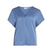 Blouse Vila Noos Top Ellette V - Coronet Blue