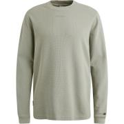 T-Shirt Lange Mouw Cast Iron Longsleeve T-shirt Waffle Lichtgroen