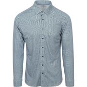 Overhemd Lange Mouw Desoto Overhemd Squares Groen Blauw