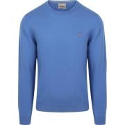 Sweater Gant Pullover Lamswol Mid Blauw