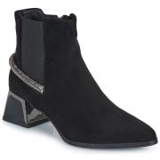 Enkellaarzen Exé Shoes P1811-T941-FABRIC-BLACK
