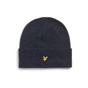Muts Lyle &amp; Scott HE2314A LAMBSWOOL BLEND RIBBED-Z56 DARK NAVY MAR...