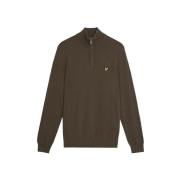 Trui Lyle &amp; Scott KN2112VC CTTN MERINO QRTR ZIP JUMP-X863 ESPRESSO