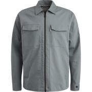 Sweater Cast Iron Tech Overshirt met rits Stormy Blauw