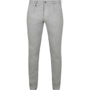 Broek Suitable Chino Pico Pleat Flanel Print Grijs