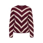 Trui Only Eliza Knit - Zinfandel/Whitecap