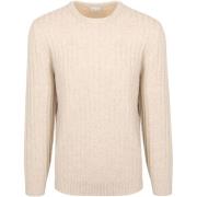 Sweater Profuomo Pullover Rib Wol Blend Sand