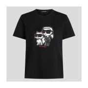 T-shirt Korte Mouw Karl Lagerfeld IKON SKETCH DUO T-SHIRT
